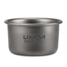 Lixada, титановая чашка для кемпинга, пикника, дома, офиса, кемпинга, походов, кофе, чая, кружка, 8 г, 35 мл, мини титановая чайная чашка
