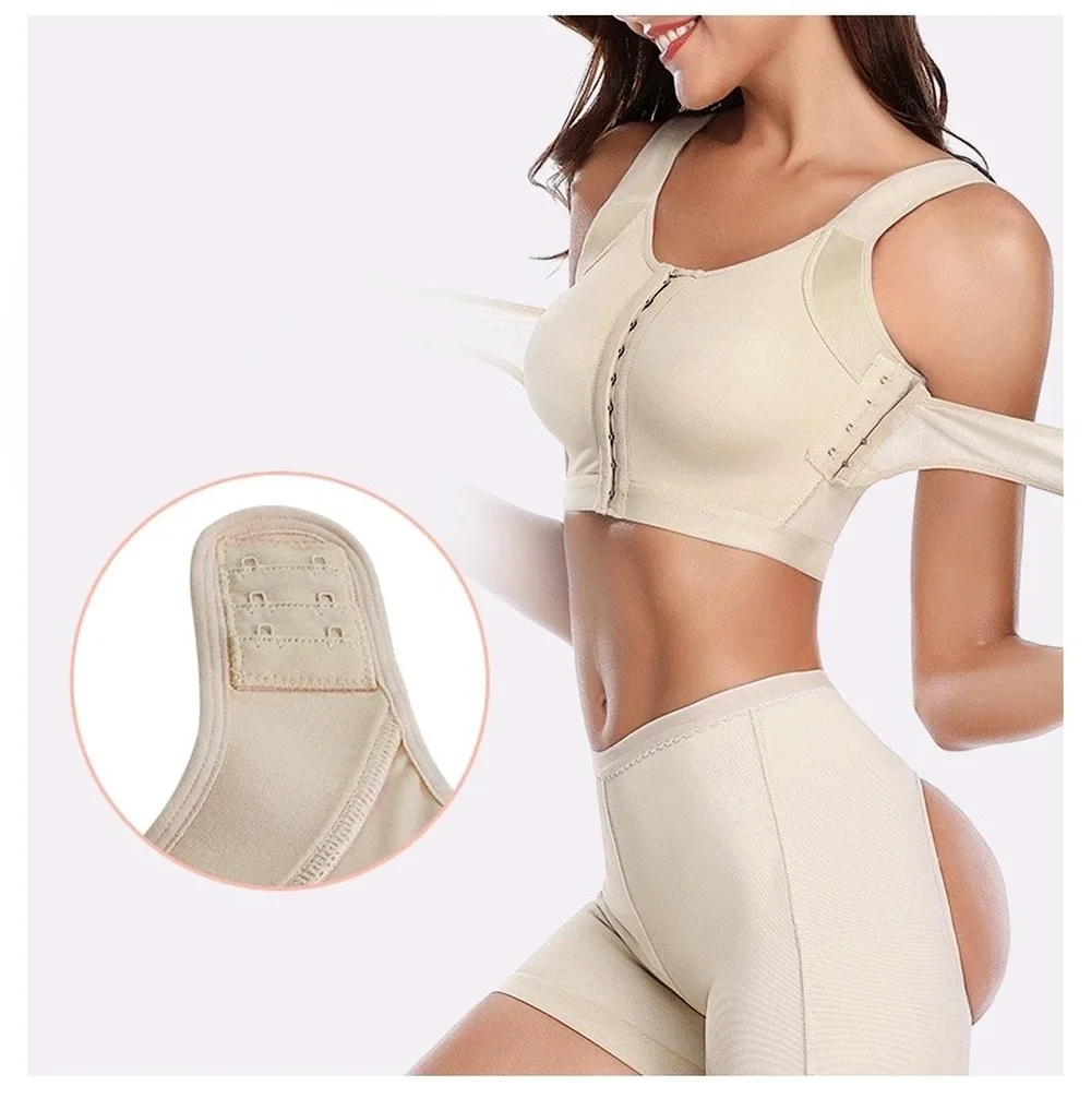 Non-wired Bra Corrective Post Surgery Compression Adjustable Surgical with  Removable Band Bustier Waist Trainer Corset Top