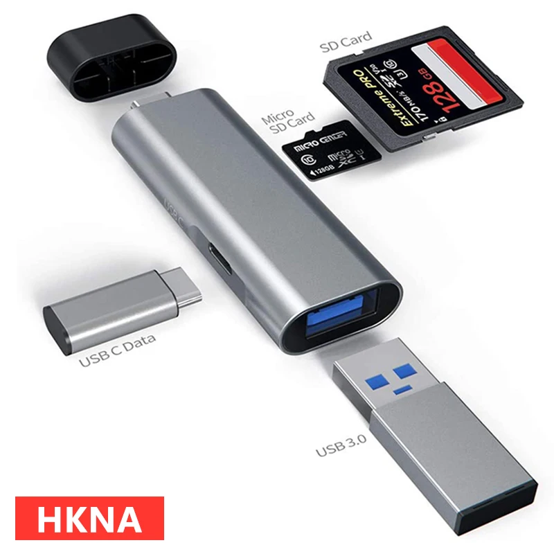 

4 in 1 Card Reader USB 3.0 &USB Type C to SD Micro SD TF Card Reader Smart Memory Microsd Cardreader For iPad OTG Adapter