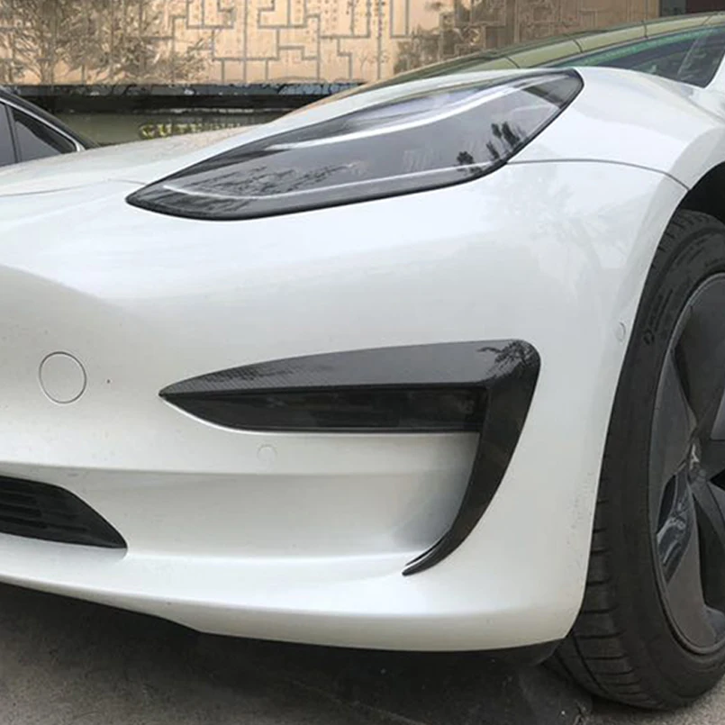 Автомобильная наружная Декаль Автомобильные противотуманные фары декоративная накладка наклейки декоративные заготовки модифицированные для Tesla модель 3 Аксессуары