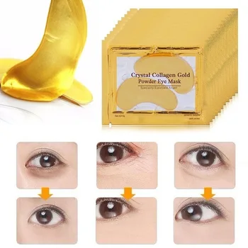 

Crystal Collagen Eye Mask Fade Dark Eyes Whey Protein Protei Colageno Eye Patches Bioaqua Stripe Ojeras Face Cream 10pcs=5Pack
