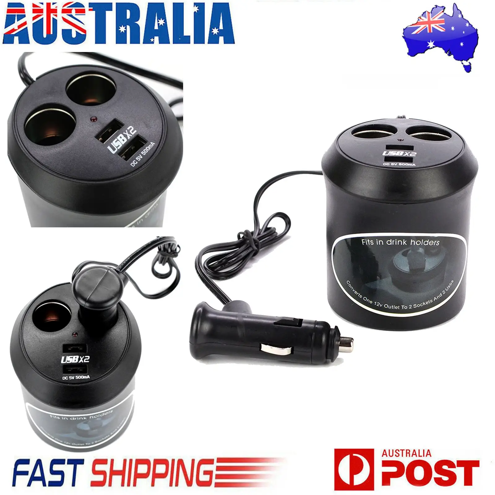 DC 12 V/24 V Dual USB Автомобильное зарядное устройство Зарядное устройство 2-полосная розетка для автомобильного прикуривателя Разветвитель с перегрузки по току защита от короткого замыкания