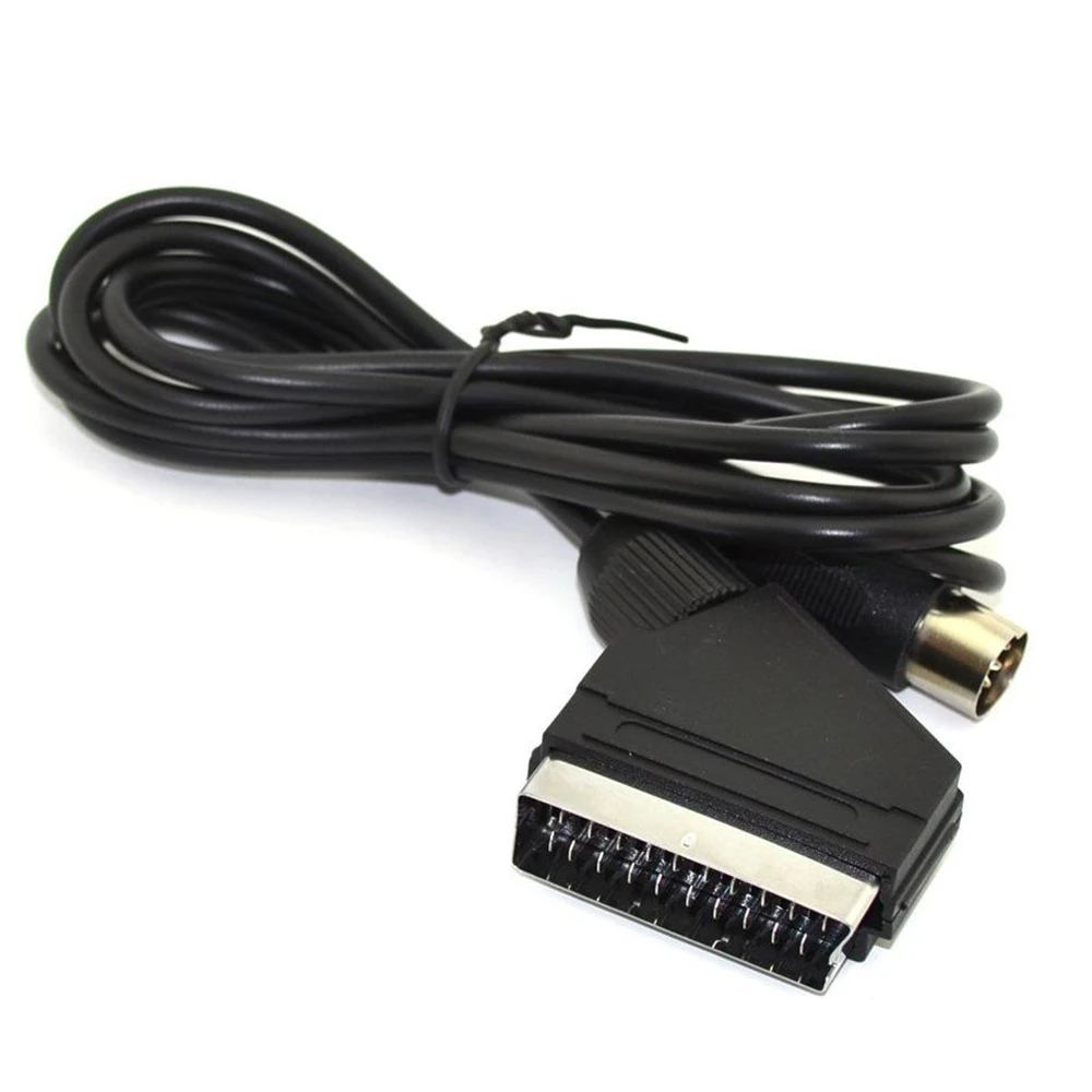 1,8 м зарядный Мощность кабель черного цвета RGB Scart линии передачи данных PAL C булавки для sega бытие 1 игры sega Mega Drive MD 1 мастер Системы-1 шт