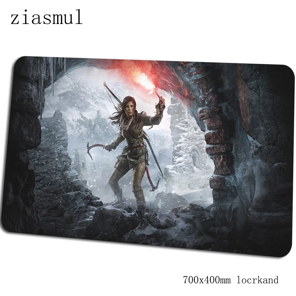 Tomb raider коврик для мыши геймер 700x400x3 мм игровой коврик для мыши подарок для мальчика notbook Настольный коврик натуральный резиновый padmouse pc gamer коврики геймпад - Цвет: Size 700x400x3mm
