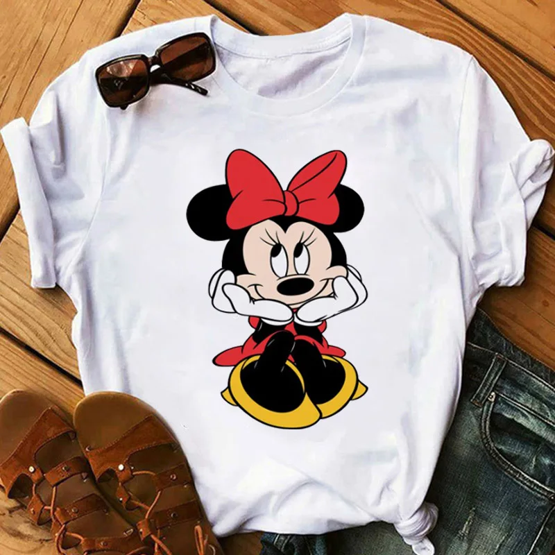 

Mouse T Shirt Women Plus Size Harajuku Tops Summer Tops Graphic Tees Women Micky Tee Shirts Kawaii T-shirt Clothes Femme