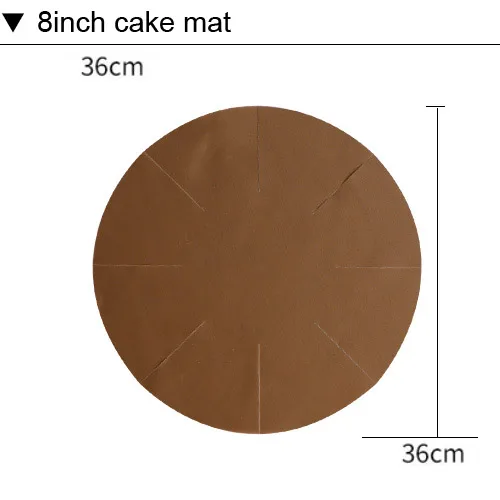 2 шт большой круглый коврик для выпечки торта многоразовый коврик для торта термостойкий антипригарный коврик для выпечки кондитерских изделий Инструменты для выпечки тортов - Цвет: 8in