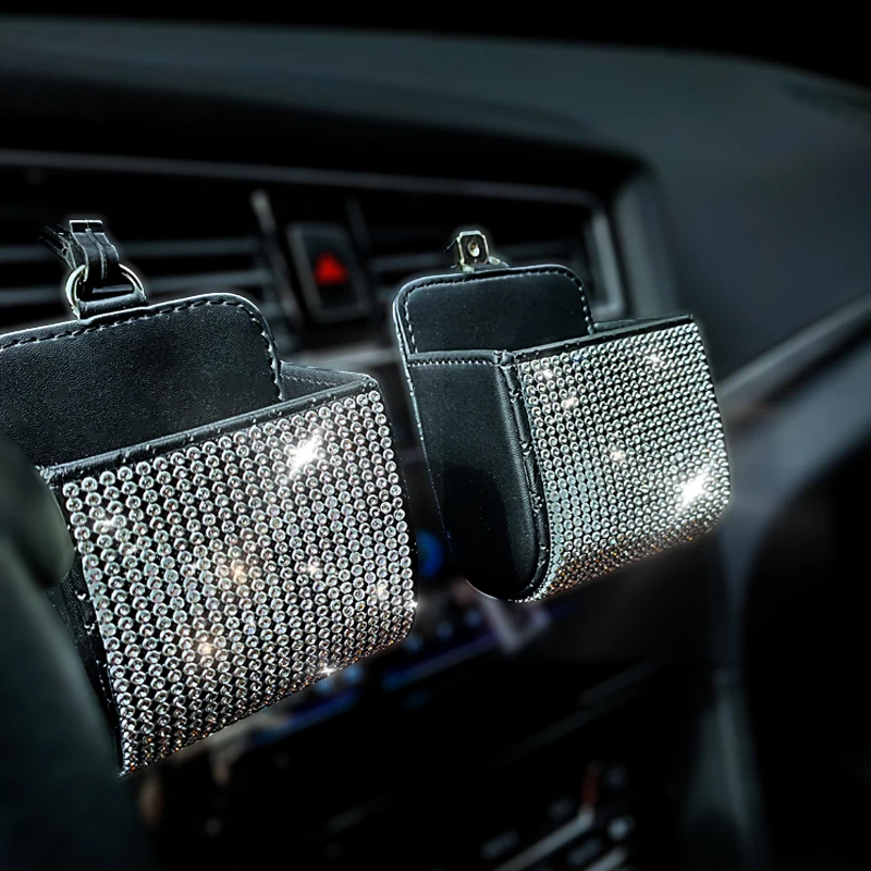 Кристальный автомобильный Стайлинг подушка для шеи Защита PU авто подголовник