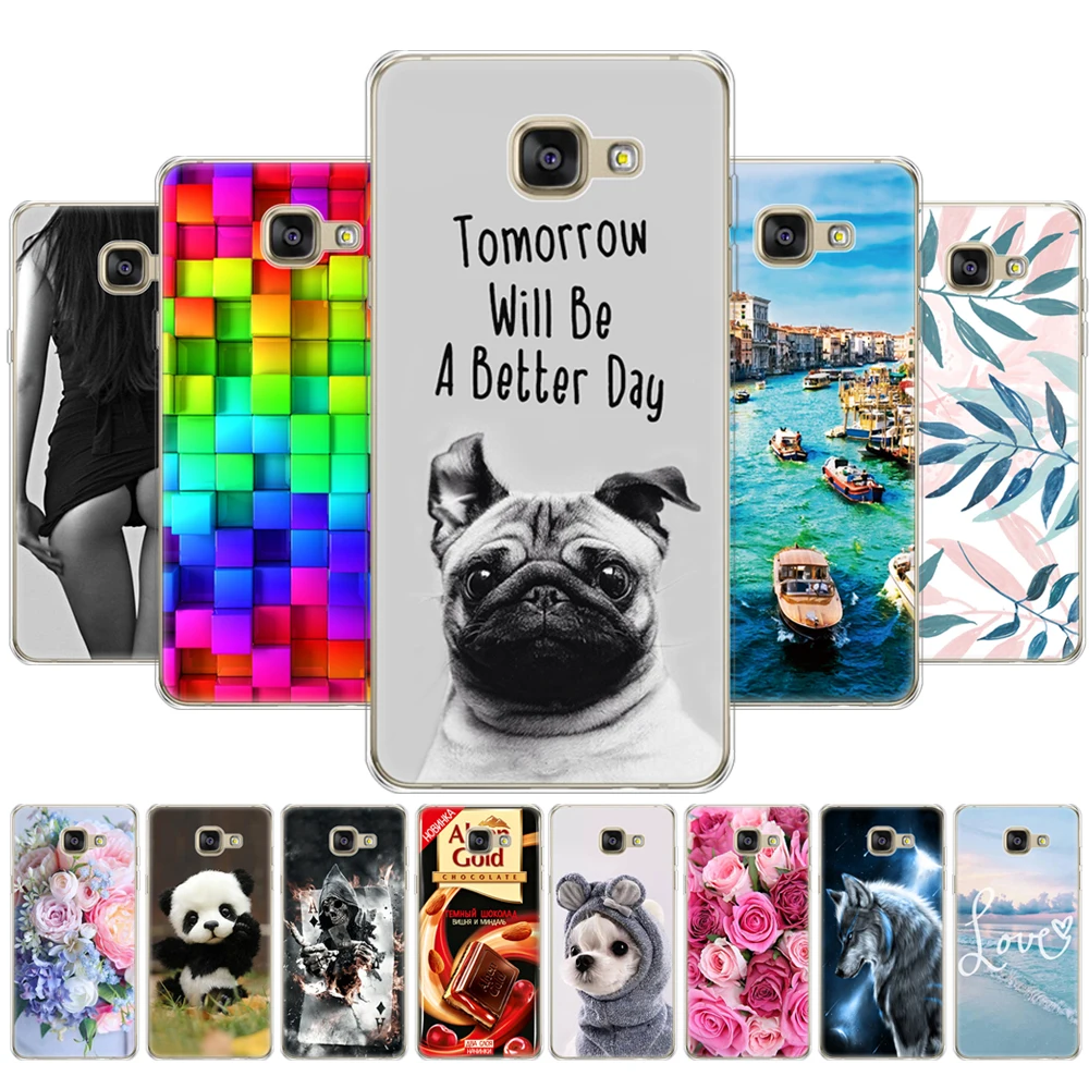 Для Samsung Galaxy A7 2016 Case A710F A710 SM-A710F силиконовая Мягкая задняя крышка из ТПУ для Capa