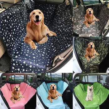 

Car Rear Waterproof Pet Back Seat Cover Dog Carrier Mat Blanket Hammock Cushion Protector With Safety Belt