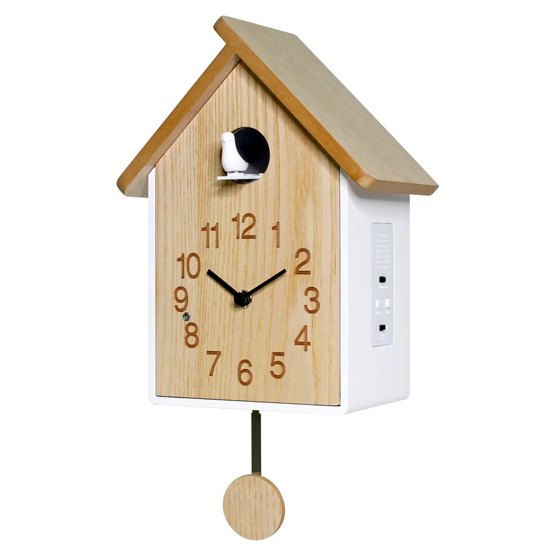 

Cuckoo Cartoon Wall Clock European Art Simple Wood Wall Clock Pendulum Orologio Da Parete Bedroom Decoration Wall Clocks MM60WC