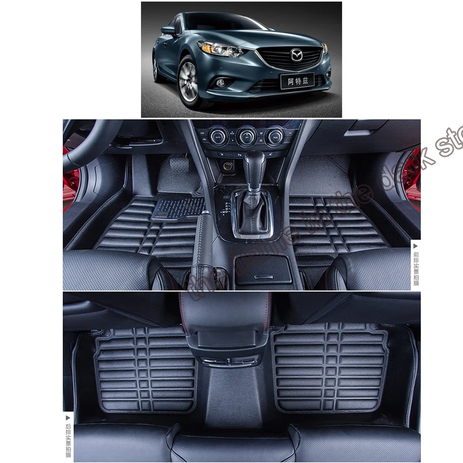 Lsrtw2017 кожаные автомобильные коврики для mazda 6 mazda6 atenza gj 2012 2013 аксессуары для ковров