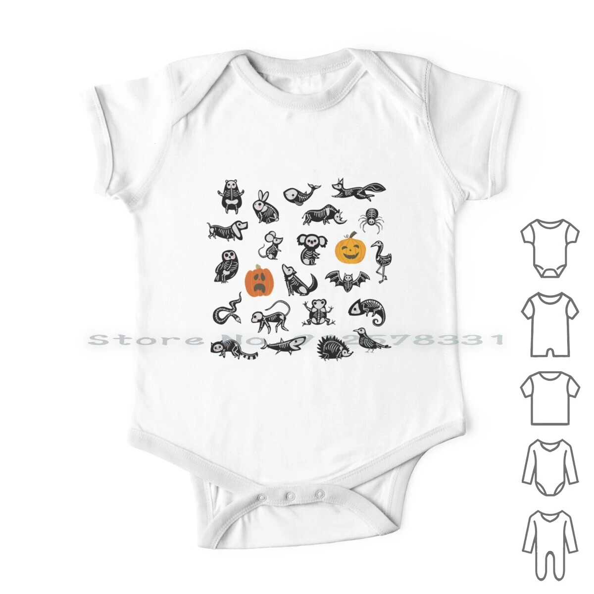 ハロウィン動物スケルトン新生児服ロンパース綿ジャンプスーツハロウィン動物スケルトンスケルトンとカボチャ Aliexpress
