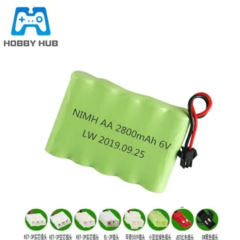 

6v 2800mah NiMH Battery For RC toy Car Boat GUN TANK Truck Trains RC Robots Model Ni-MH AA 700mah 6v Rechargeable Battery Pack