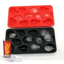 3D череп силиконовые формы DIY льда Куб Лоток Плесень бар для вечеринок коктейлей