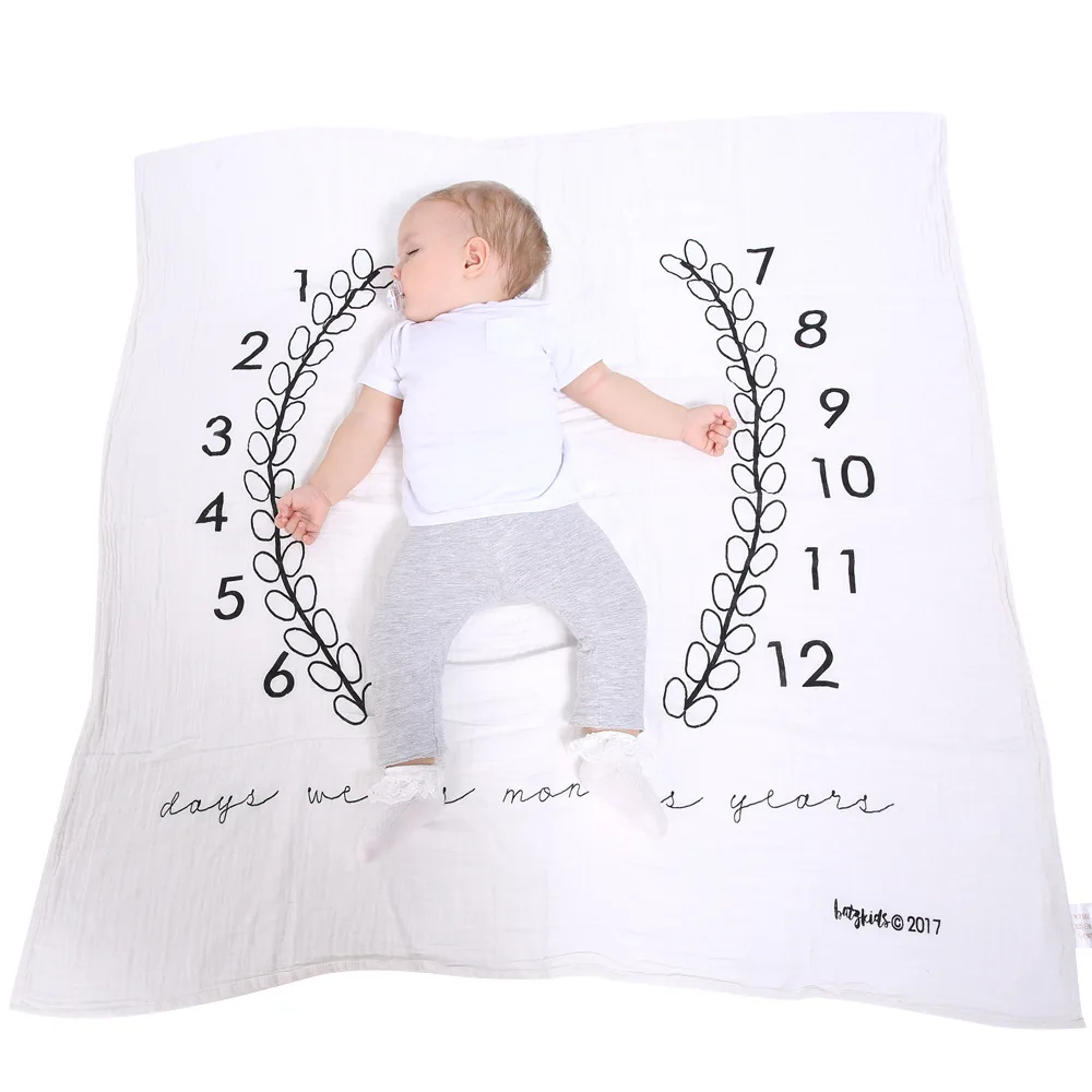 1 Emmababy для новорождённых младенцев веху Одеяло коврик опора на рост фото за счет складки, мягкая модная ткань - Цвет: 1