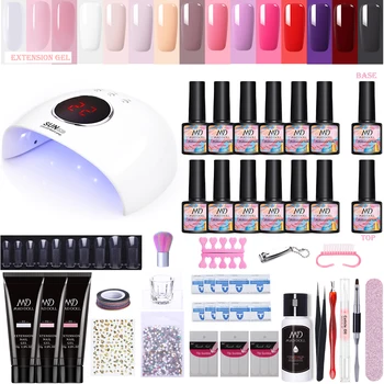 

MD MAD DOLL Extended Crystal Nail Polish UV LED Nail Lamp Gel Kits Tools For Manicuring Nail Art Semi-Permanent Varnish Tools