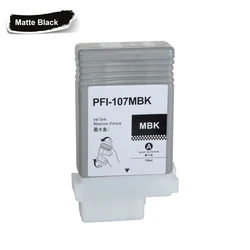 Cartouche d'encre à pigments, PFI 107 MBK, Compatible avec Canon IPF670 IPF680 IPF685 IPF770 IPF780 IPF785 