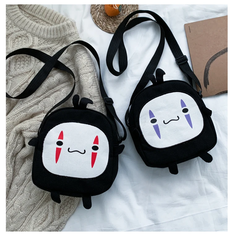 Anime Spirited Away  Cute No Face Man Plush Bag Hayao Miyazaki Messenger Bag for Kids Adults Kawaii School Bags Unisex plus size halloween costumes