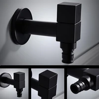 LIUYUE Faucets Black Brass Wall Mounted Bathroom 4