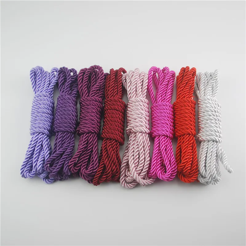FASMILEY DIY Cord Jewelry Findings 5mm Braided Rope Multi Solid Color Twisted Thread DIY Accessories String Supplys 10m DS220