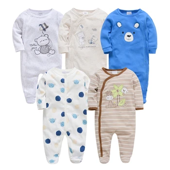 

0-12M Newborn Infant Baby Footies Jumpsuit Set Long Sleeve Cartoon Cotton Overalls Comfortable New Baby Boy Girl Clothes Onesie