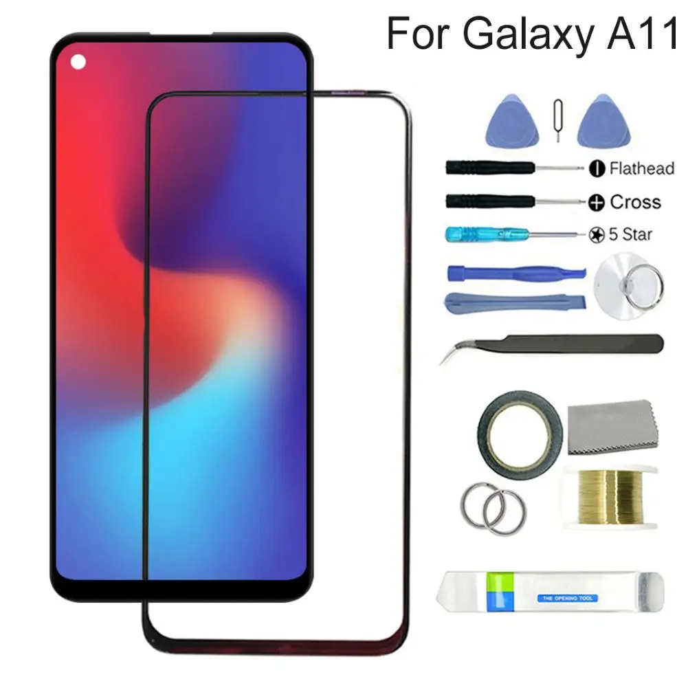 Замена внешнего фронтального экрана объектива Ремонтный комплект для Samsung Galaxy A01