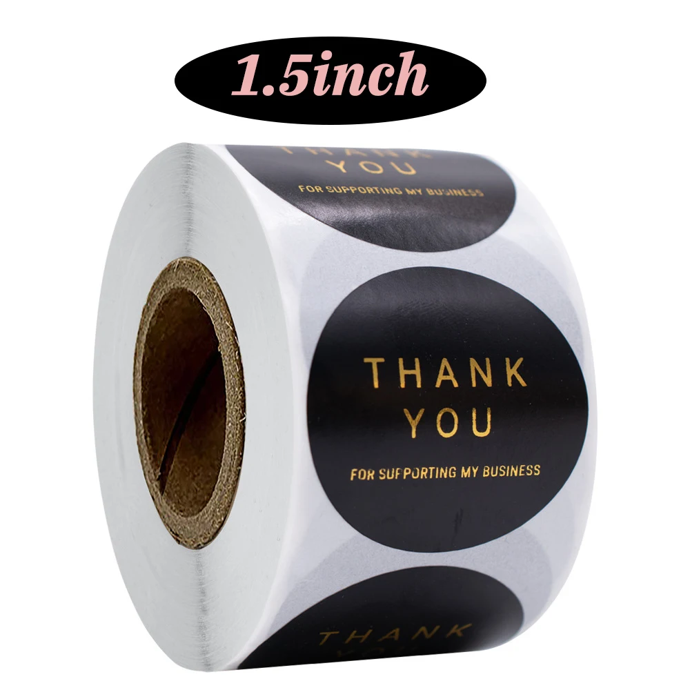 Kraft Paper Sticker 500pcs 1.5 Inch Thank You For Your Order For DIY Biscuit / Candy Packaging Sticker kraft paper stickers thank you stickers