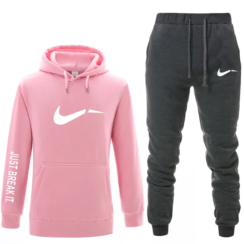 

2019 autumn and winter brand men's clothing casual sweatshirt men and women pullover hoodie two-piece + pants sports shirt suit
