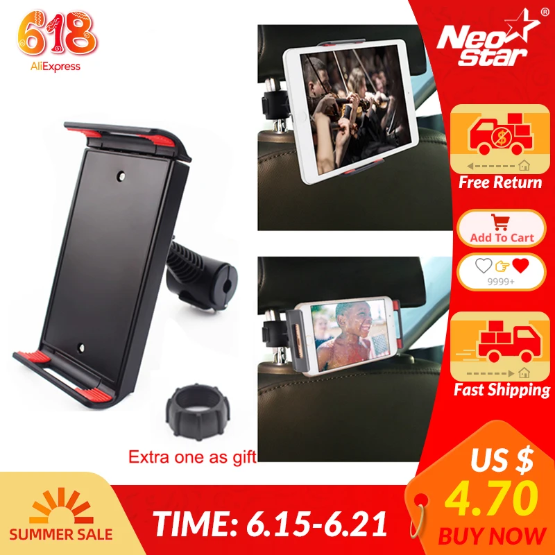 

Car holder For Back Seat Tablet Stand Headrest For Tablet 10.1 For Ipad Air 2 / 2017 For Kindle Paperwhite Xiaomi