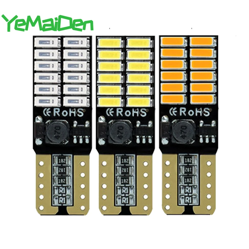 

1x T10 LED Bulb Canbus No error 5W5 W5W LED Light 12V 6000K Super Bright White 24SMD Auto Wedge side Lamps Interior dome Reading