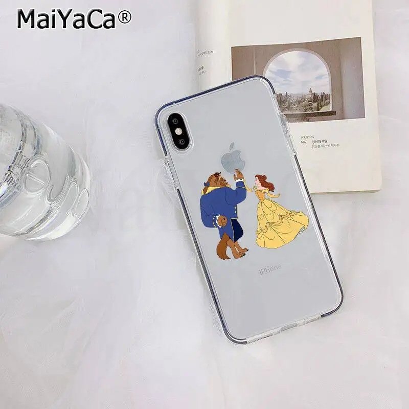 MaiYaCa beauty Beast Rose Princess прозрачный мягкий чехол для телефона для iPhone 11 pro XS MAX 8 7 6 6S Plus X 5 5S SE XR