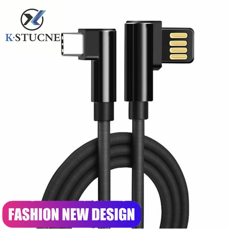 

90 Degree USB Cable 2.4A Fast Charging Cord for iPhone XR X 8 7 Plus iPad Sync Data For Samsung Xiaomi Huawei USB Charger Cable