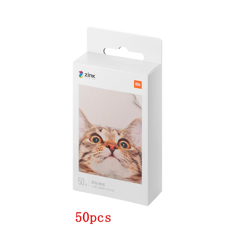 Photo Print Sheets Original Xiaomi ZINK Pocket Printer Paper Self-adhesive 10//50/100 Sheets Xiaomi 3inch Mini Printer Papers