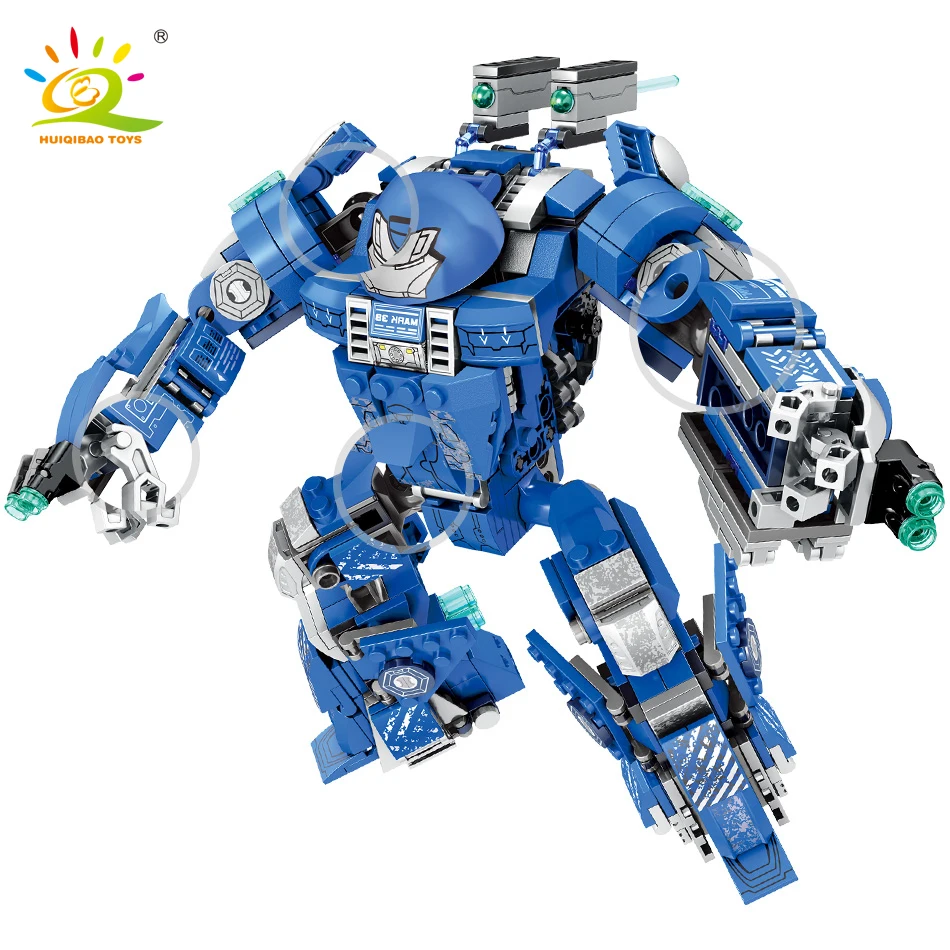 

HUIQIBAO TOYS 543pcs Iron Man MK38 Building Block For Children Compatible Legoingly Armor Mech Robot Super Heroes Figure Bricks