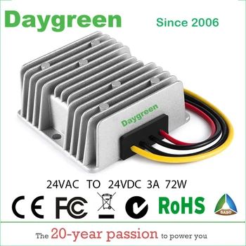 

24VAC TO 24VDC 3A AC DC Converter Regulator Waterproof Buck Module