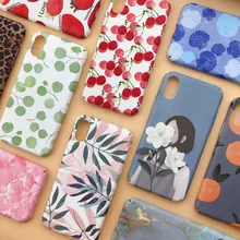 Модный матовый чехол для телефона для iPhone 6, 6 S, 7, 8 Plus, X, XS, Max, XR, с милыми листьями, жесткая задняя крышка для iPhone 11 Pro, Max чехол