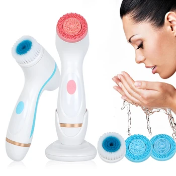 

Cleansing Brush Sonic Face Spin Brush Set Spa System for Deep Cleaning Remove Blackhead Machine Massage Clean Tool