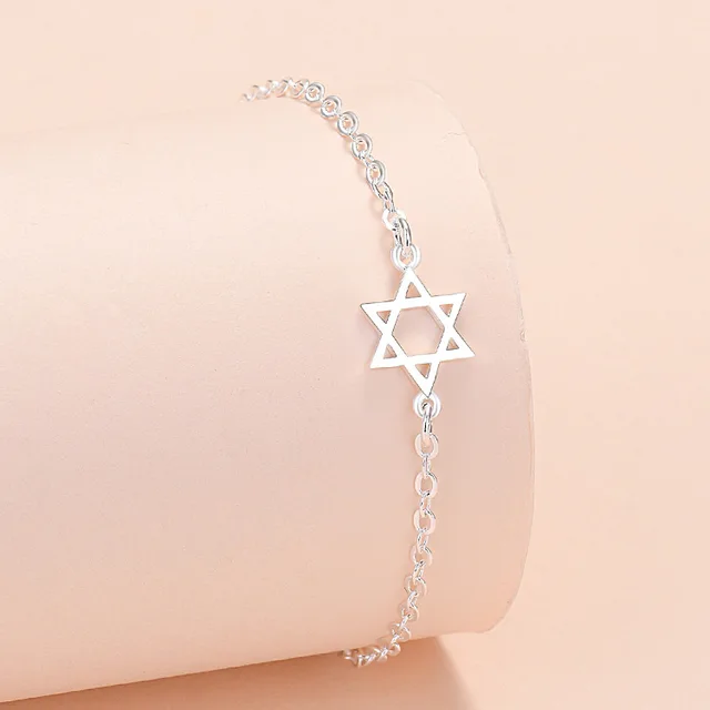 925 Sterling Silver Women Heart Bracelets On Hand Star Chain Bracelets For Girls Luxury Jewelry Jewellery Gifts For Women 3046