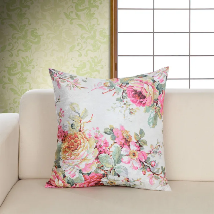 Double-sided Ice Flocking Pillowcase 45x45cm American Country Style Winter Warm Rural Home Decoration Cushion Cover | Дом и сад