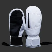 Men Women Winter Skiing Snowboarding Can Touch Screen Waterproof Thermal Thick Snow Gloves Snowmobile Mittens Black White Gray 1