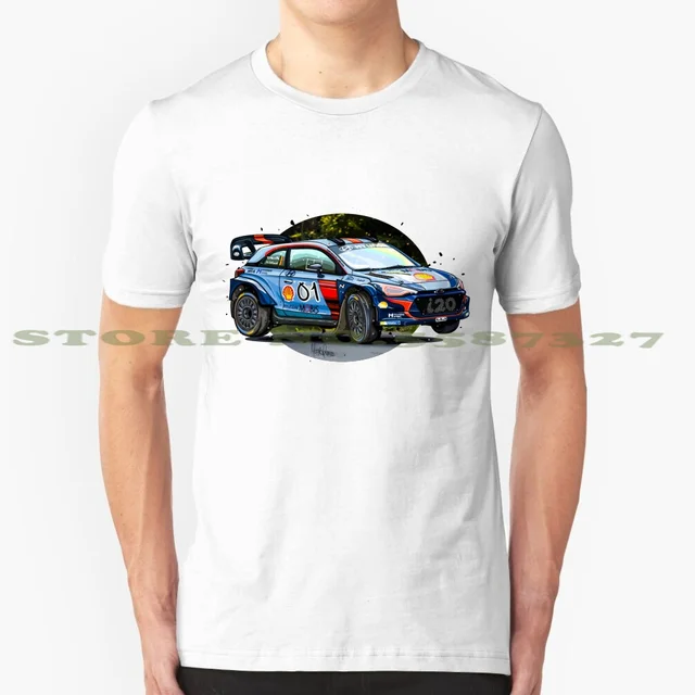 T Shirt Homme Et Femme Noir Et Blanc Avec La Hyundai I20 Wrc De Thierry Neuville S Aliexpress