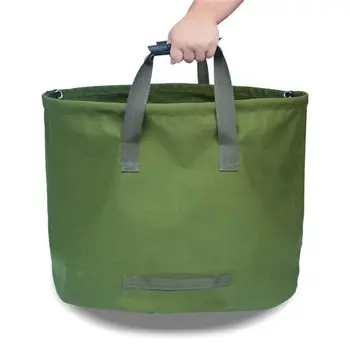 

Garden Lawn Leaf Yard Waste Bag Resuable Collapsible Trash Container Sack Handle Carrying Straps Harvest The Fruits