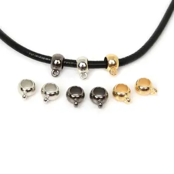 

50pcs Pendant Clip Clasps Bail Hooks Gold Silver CCB Big Hole Bead Spacer Loose Beads Connector For Jewelry Making Supplies