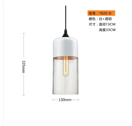 Современный простой прозрачный стеклянный+ черный подвесной светильник с покрытием, светильники E27 для кухни, ресторана, бара, гостиной, освещение - Цвет корпуса: 10