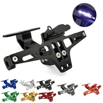 

Motorcycle Adjustable Angle License Plate Holder Bracket CNC Aluminum For Yamaha MT10 FZ 07 09 6 FAZER 6R 8 XJ6 DIVERSION MT125