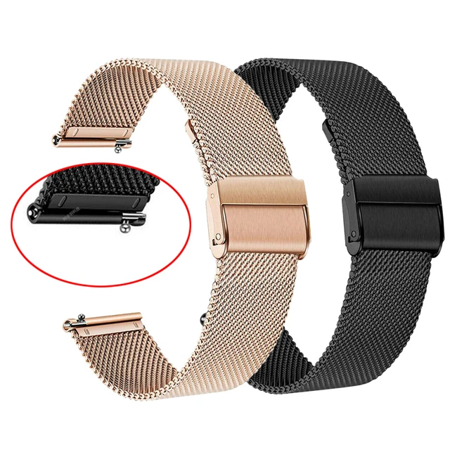 Correa Milanesa de 20mm/22mm para Amazfit GTS/2/2e/3/4/GTS2 Mini/GTR  42mm/47mm/GTR2/3/4/Pro stratos, pulsera de Metal Amazfit correa bip -  AliExpress