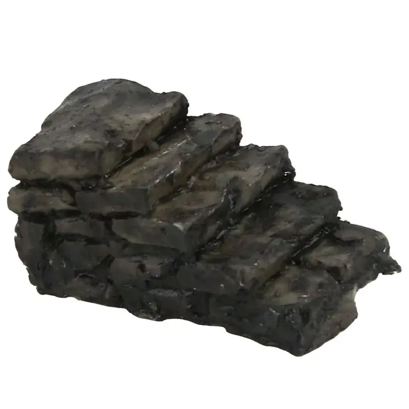 

Miniature Resin Bridge Stair Garden Fairy Ornament Flower Pot Plant Home Decor Bonsai Craft Straight Stairs Gray