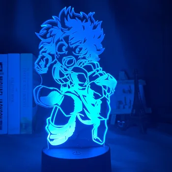 

My Hero Academia Led Night Light Lamp Midoriya Izuku Figure Nightlight for Kids Bedroom Decoration Cool Birthday Gift 3d Lamp
