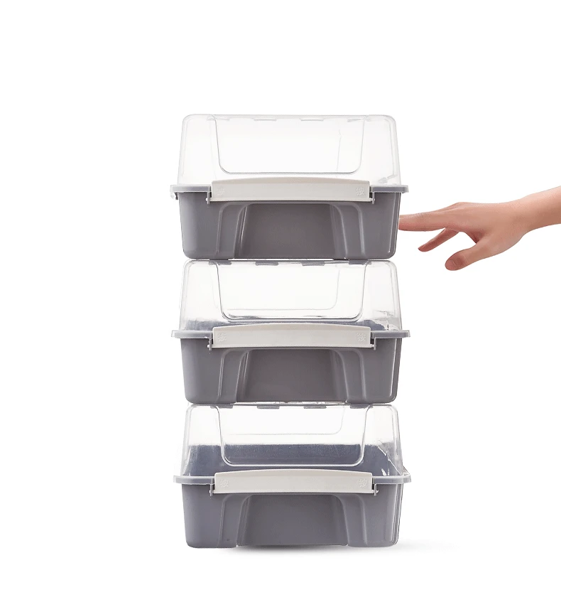 Flip Thick Shoe Box MEN'S SHOES WOMEN'S Boots Storage Box Transparent Visual Plastic Shoe Box