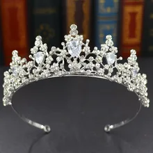 Невесты головной убор маленькая корона Циркон микро проложить шикарная Принцесса Корона Свадьба аксессуары для волос Свадебные аксессуары
